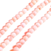 Shell perler.  Naturlige. 6 mm. Lyserøde - rosa nuancer. 